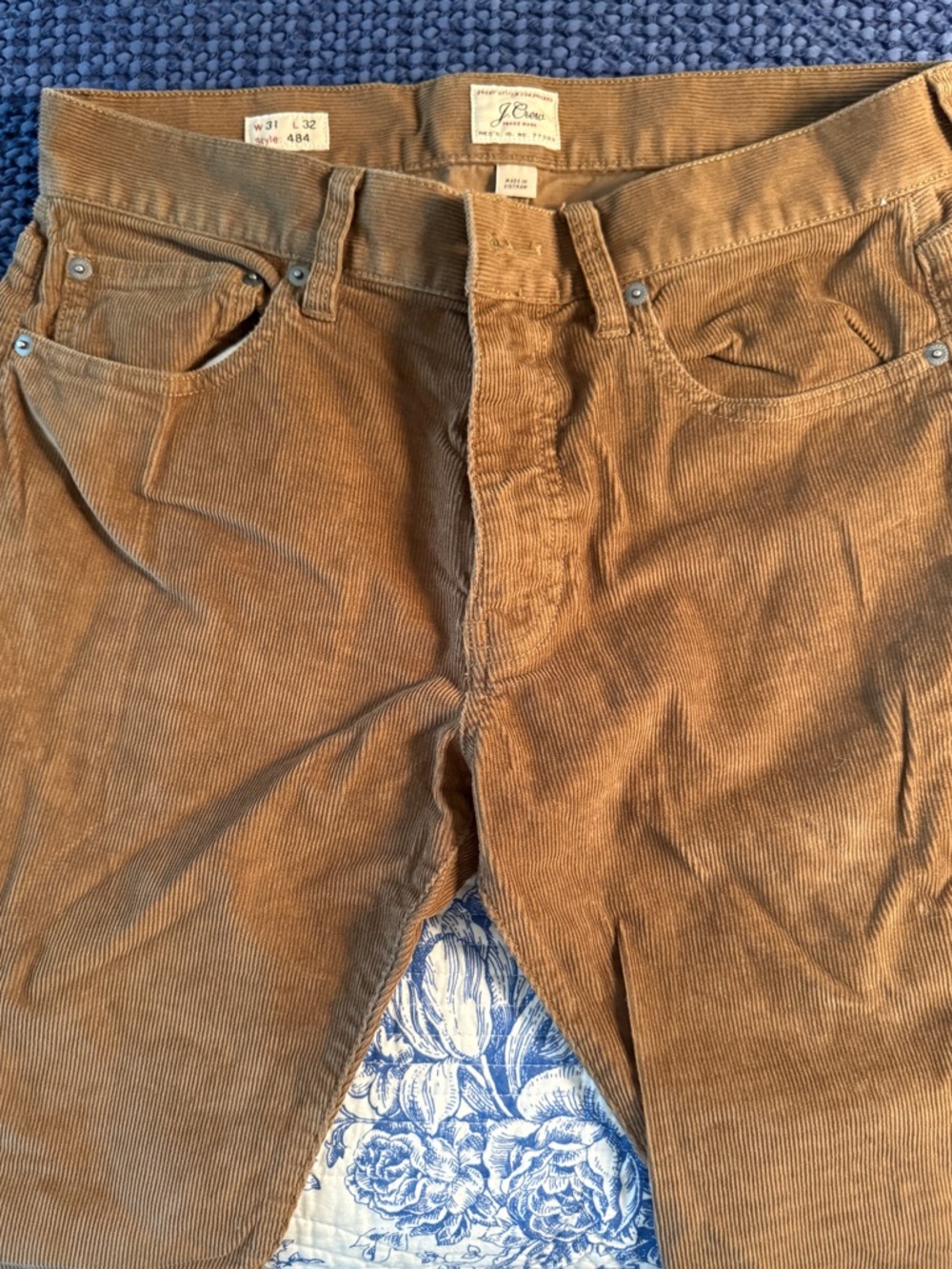 J. Crew Men's Brown Corduroy Pants
